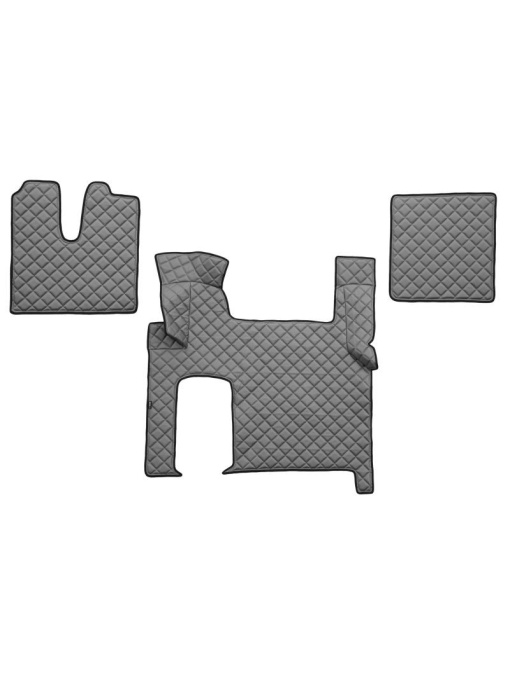 Set 3 covorase camion F-Core, Piele-ECO, pentru MAN TGX, transmisie automata, 2 sertare , Gri