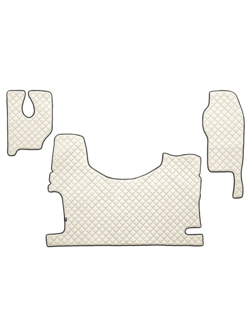 Set 3 covorase camion F-Core, Piele-ECO, pentru MERCEDES ACTROS MP2 / MP3, tunel inalt, scaun pasager fix, Bej