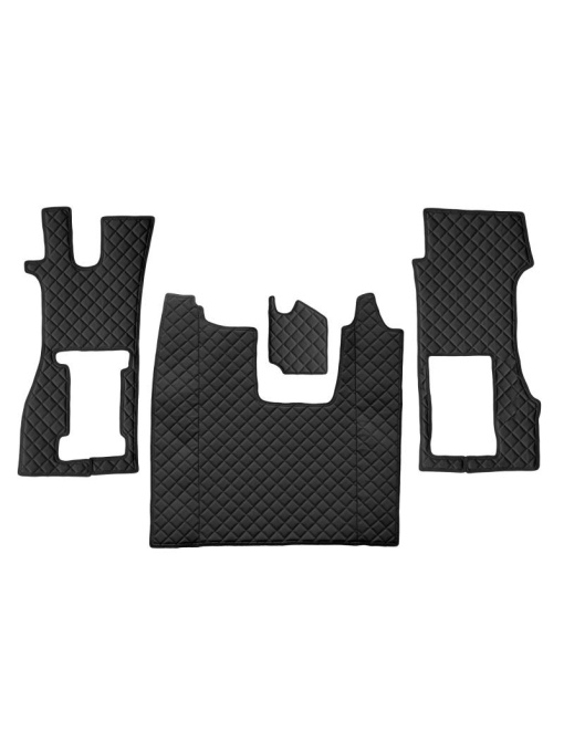 Set 4 covorase camion F-Core, Piele-ECO, pentru SCANIA L,P,G,R,S, 2016+, scaun pasager pneumatic, Negru