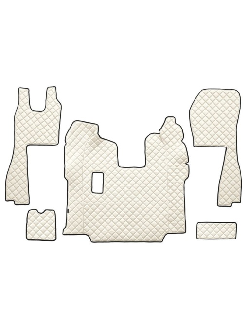 Set 5 covorase camion F-Core, Piele-ECO, pentru SCANIA L,P,G,R,S, P,G,R,T, 2010+, transmisie manuala, scaune standard-nu RECARO, Bej