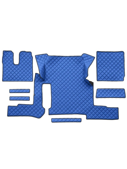 Set 7 covorase camion F-Core, Piele-ECO, pentru MAN TGX, transmisie manuala, 1 sertar, Albastru