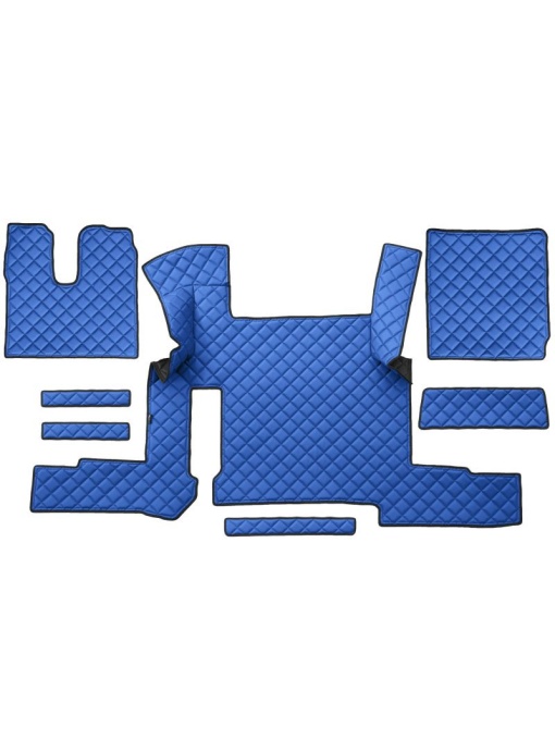 Set 7 covorase camion F-Core, Piele-ECO, pentru MAN TGX, transmisie automata, 2 sertare, Albastru