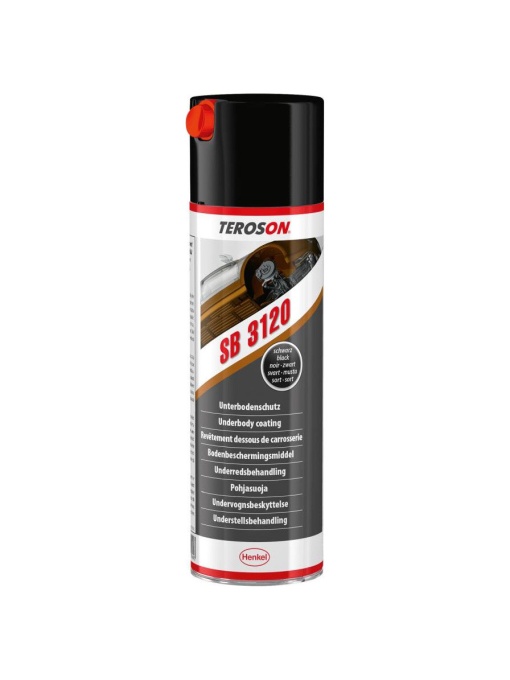Spray antifon cauciucat Teroson pentru reparatii rapide, 500 ml, Negru