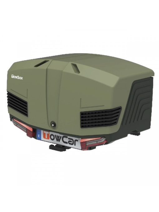 Cutie portbagaj pe carligul de remorcare Towbox V3 Camper Verde