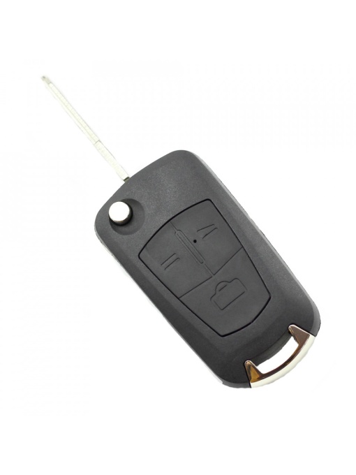 Opel - Carcasa tip cheie briceag cu 3 butoane, lama pe stanga
