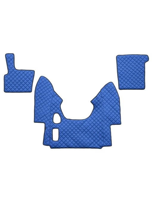 Set 3 covorase camion F-Core, Piele-ECO, pentru DAF XF 95, transmisie manuala, 2002-2006, Albastru