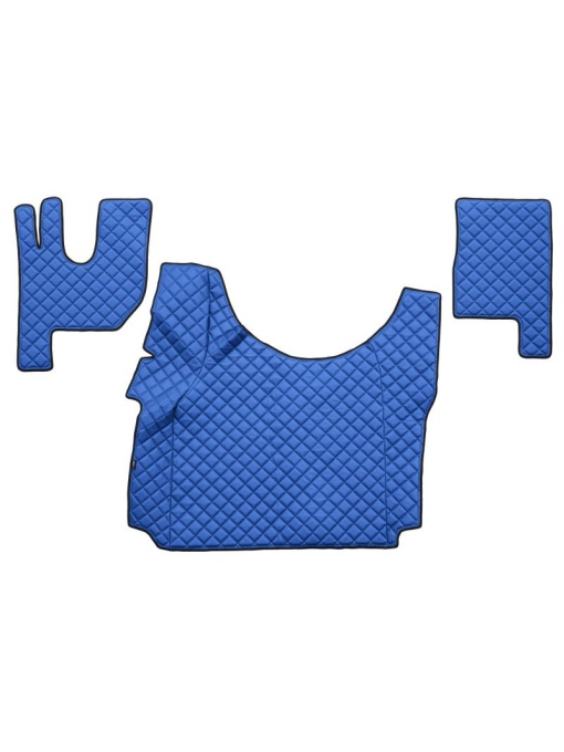 Set 3 covorase camion F-Core, Piele-ECO, pentru RENAULT T, tunel inalt, 2013+, Albastru