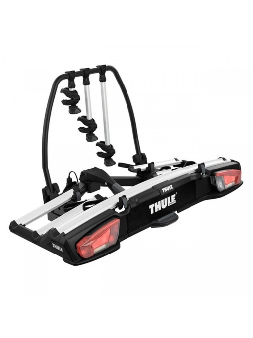Suport biciclete Thule VeloSpace XT cu prindere pe carligul de remorcare (13 pini) - pentru 3 biciclete , culoare argintie