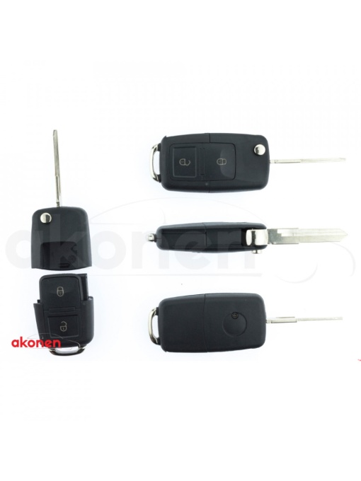CARCASA CHEIE CONTACT PENTRU VOLKSWAGEN JETTA / PASSAT (B5-B6-B7) / POLO / SCIROCCO / TIGUAN, 2 BUTOANE, CU CHEIE