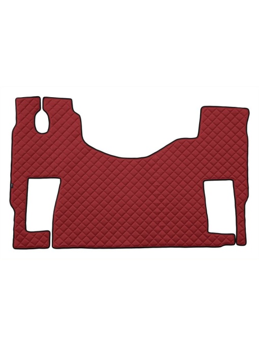 Covoras camion F-Core, Piele-ECO, pentru MERCEDES ACTROS MP2 / MP3, podea plata, scaun pasager rotativ, Rosu