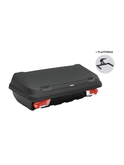 Cutie portbagaj pe carligul de remorcare Thule Arcos L + platforma Thule Arcos - Negru, 400L