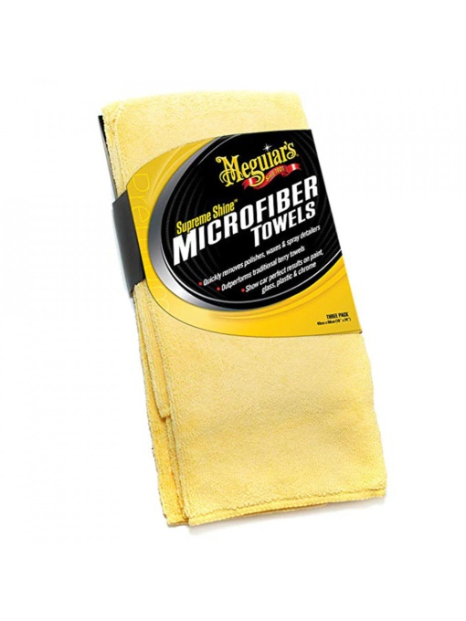 Laveta curatare suprafete Meguiar's, indepartare polish, ceara, 1 bucata, 40 x 63 cm, Supreme Shine Microfiber Towel