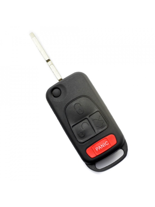 Mercedes Benz - Carcasa tip cheie briceag cu 3 butoane, buton panica, lama 4 "piste"