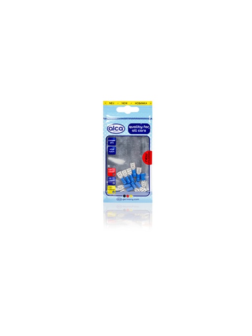 PAPUC ELECTRIC AUTO IZOLAT ALBASTRU TIP MAMA 6.35mm - SET 10