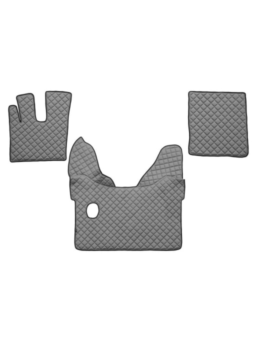 Set 3 covorase camion F-Core, Piele-ECO, pentru DAF XF 106, transmisie manuala, Gri