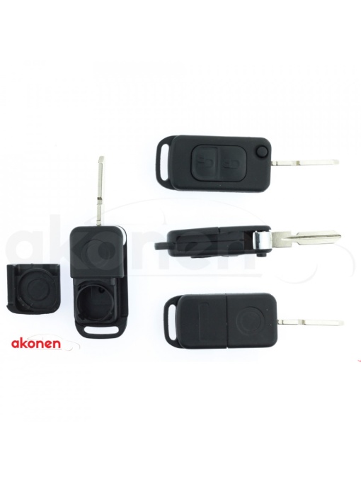 CARCASA CHEIE CONTACT PENTRU MERCEDES CLASSE A (W168) / CLASSE C (W202 / W203) / CLASSE E (W210) / CLASSE G (W461), 2 BUTOANE, CU CHEIE