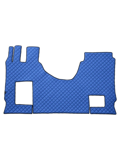 Covoras camion piele ecologica albastra pentru MERCEDES ACTROS MP4 / MP5 scaun pasager convertibil, cabina lata 250 cm