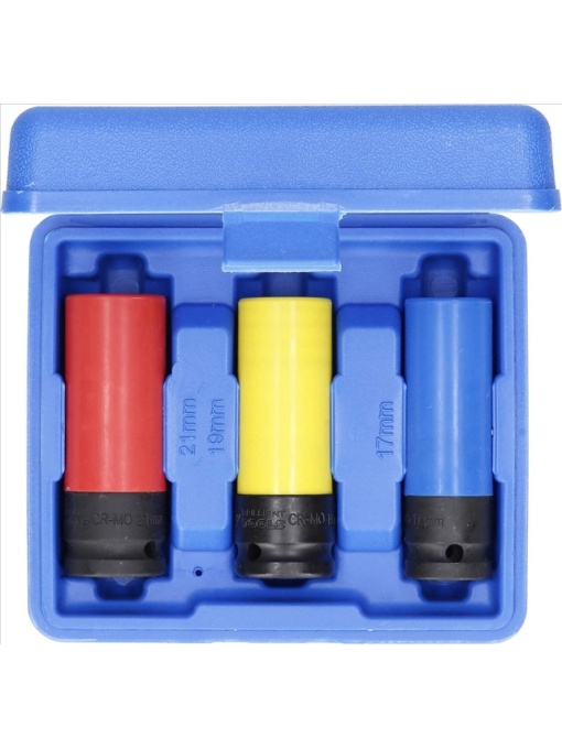 *FD SET CHEI TUBULARE IMPACT 1/2 CU PROTECTIE 17 - 19 - 21 MM 3 PCS-BRILLIANT TOOLS