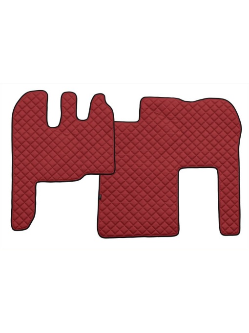 Set 2 covorase camion F-Core, Piele-ECO, pentru Renault Magnum, Rosu