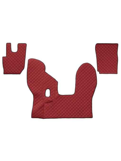 Set 3 covorase camion F-Core, Piele-ECO, pentru DAF CF, transmisie manuala, Rosu