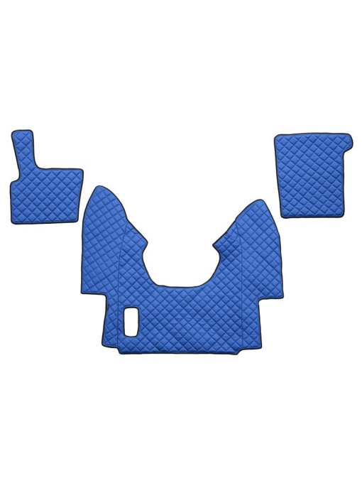 Set 3 covorase camion F-Core, Piele-ECO, pentru DAF XF 95, transmisie automata, 2002-2006, Albastru