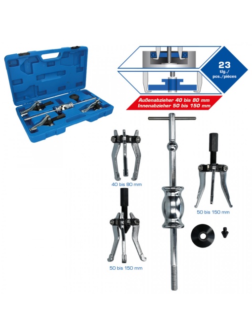 Set Extractoare Interioare Si Exterioare Cu Ciocan Culisant 5 Buc-Brilliant - Bt631200