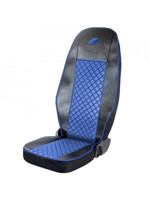 Set huse scaun UMBRELLA pentru SCANIA R SERIE 2006-2020 ECO LEATHER BLACK+BLUE