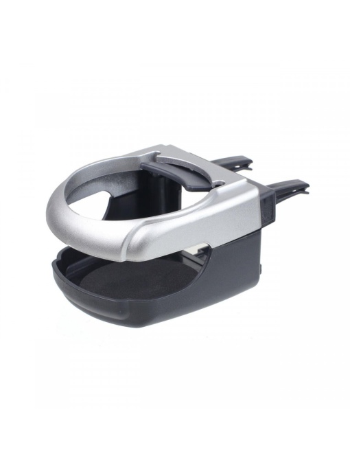 Suport auto universal pentru pahare, montaj in grila de ventilatie, culoare argintiu, DH-04