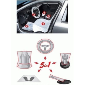 5990742 Set Protectie Interior 5 In 1 (100X Huse Pt Volan, Scaun, Presuri, Schimbator Si Frana Mana)