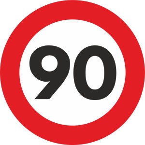 Autocolant Sticker "Limita Viteza" Reflectorizant - 90km/h
