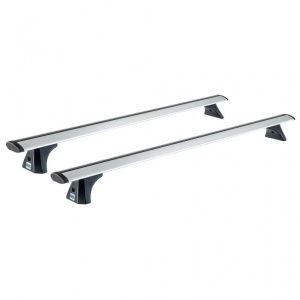 Bare transversale din aluminiu CRUZ Airo X pentru Dacia Logan, 4 usi, model 2004-2012 cu plafon normal