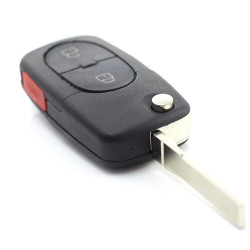 CARGUARD - Audi - carcasă cheie tip briceag cu 2+1 butoane (1 buton de panică) și baterie 1616