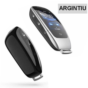 Cheie smart Mercedes-Benz cu touchscreen keyless entry argintiu