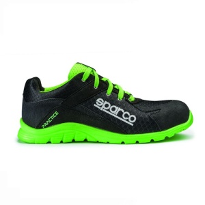 Incaltaminte de protectie curse Sparco Light Line Practice - microfibra/Net, Negru/Verde , marime: 42