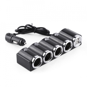 INCARCATOR AUTO PNI LIGHTER 04 CU 4 IESIRI BRICHETA 12V/24V SI 2 IESIRI USB (1A), INDICATOR LED