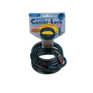 Lacat combinatie cu cablu 1500mmx6mm, Negru