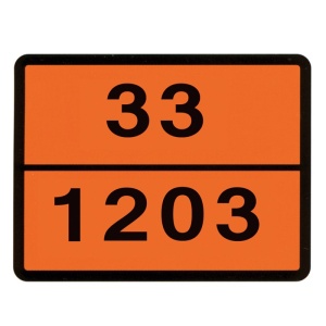 Placa ADR 33-1203, HICO TWY013, 30 x 40 cm, petrol, portocaliu, negru