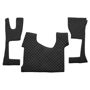 Set 3 covorase camion F-Core, Piele-ECO, pentru MERCEDES ACTROS MP4 / MP5, cabina ingusta 230 cm, Negru