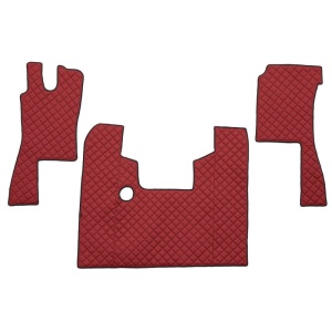 Set 3 covorase camion F-Core, Piele-ECO, pentru SCANIA 4, transmisie manuala, 1995-2008, Rosu