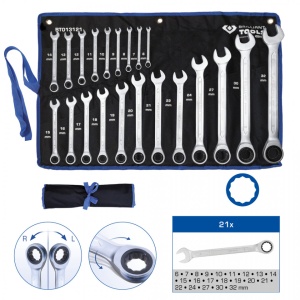 Set Chei Combinate Cu Clichet 6-32Mm - Brilliant Tools - Bt013121