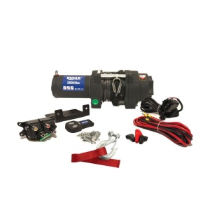 Troliu electric ATV, 3000 lb / 1361 kg, 12 m, HUSAR - cablu sintetic