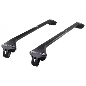 Bare transversale Modula Oval Bar Aperto negre, compatibile cu Dacia Sandero Stepway 2013-2020 cu bare longitudinale