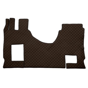 Covoras cabina camion F-Core, Piele-ECO, pentru MERCEDES ACTROS MP4 / MP5, cabina lata 250 cm, scaun pasager convertibil, Maro