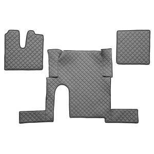 Set 3 covorase camion F-Core, Piele-ECO, pentru MAN TGX, transmisie manuala, 1 sertar, Gri