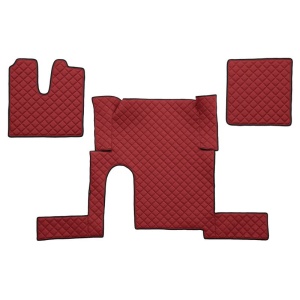 Set 3 covorase camion F-Core, Piele-ECO, pentru MAN TGX, transmisie manuala, 1 sertar, Rosu