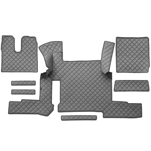 Set 7 covorase camion F-Core, Piele-ECO, pentru MAN TGX, transmisie automata, 2 sertare, Gri