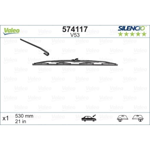 Stergator Valeo Silencio Conventional Standard 530 Mm V53