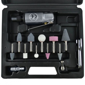 Trusa de 16 piese cu polizor drept pneumatic jbm