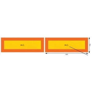 Twy025 Set 2 Placute Reflectorizante 565X196Mm Suport Autoad