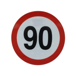 Autocolant reflectorizant 90km/h à 20 cm, Cargoparts